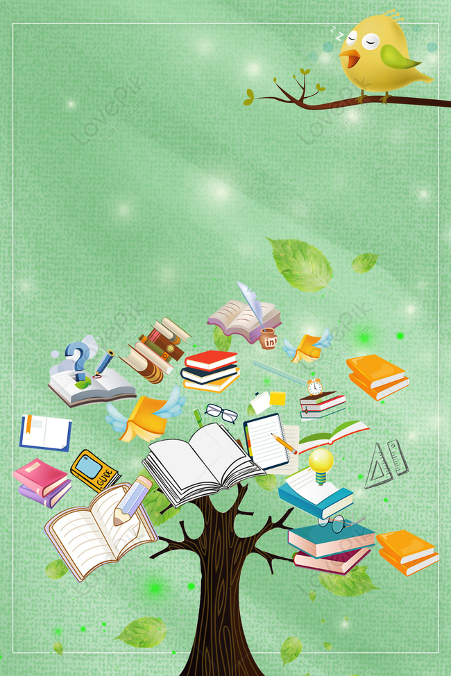 Cartoon Book Tree Border E Commerce Taobao Background H5 Download Free |  Poster Background Image on Lovepik | 605823747