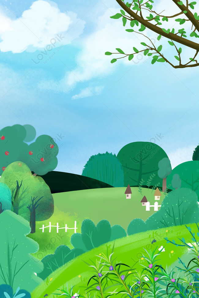 Cartoon Nature Landscape Synthetic Background Download Free | Poster  Background Image on Lovepik | 605823504