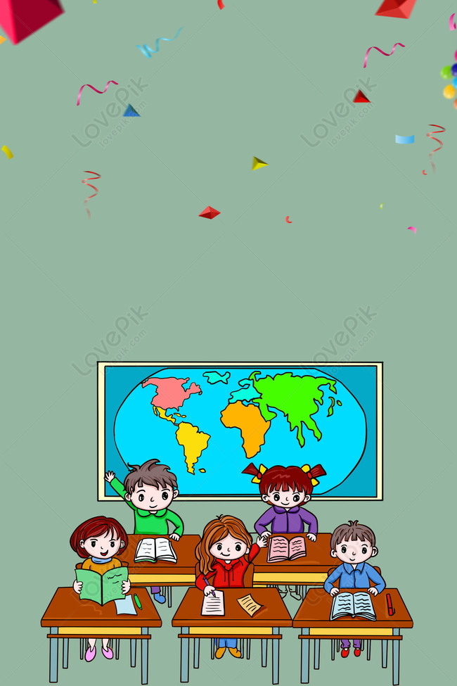 nature background for kids clipart in school