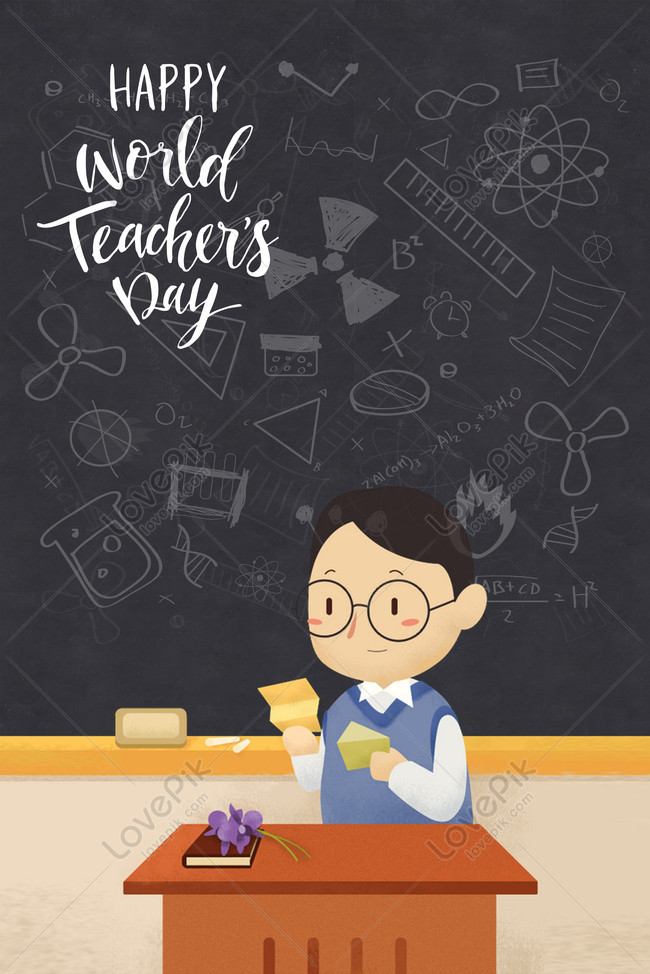 Cartoon Wind Teachers Day Teachers Podium Poster Background Download Free | Poster  Background Image on Lovepik | 605663497