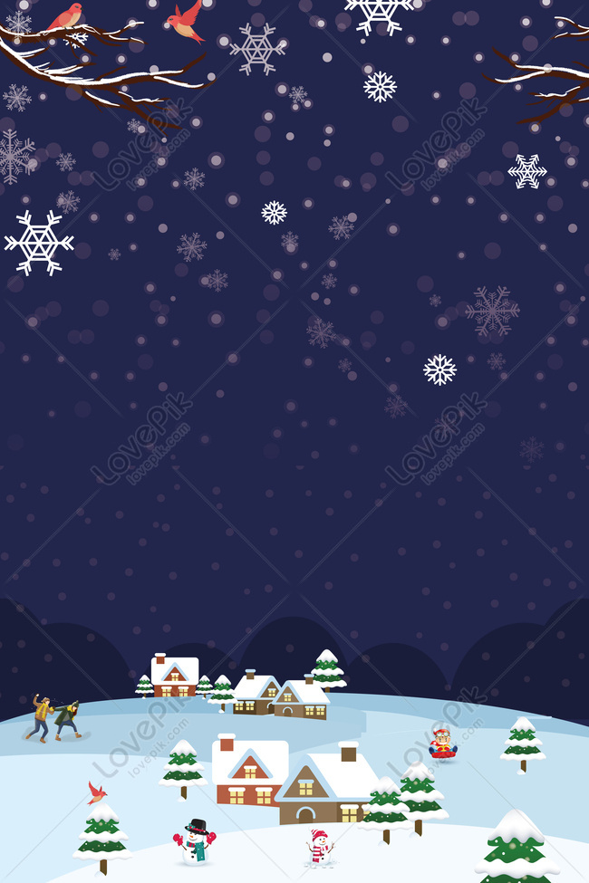 Cartoon Winter Snowman Big Snow Festival Illustration Download Free ...