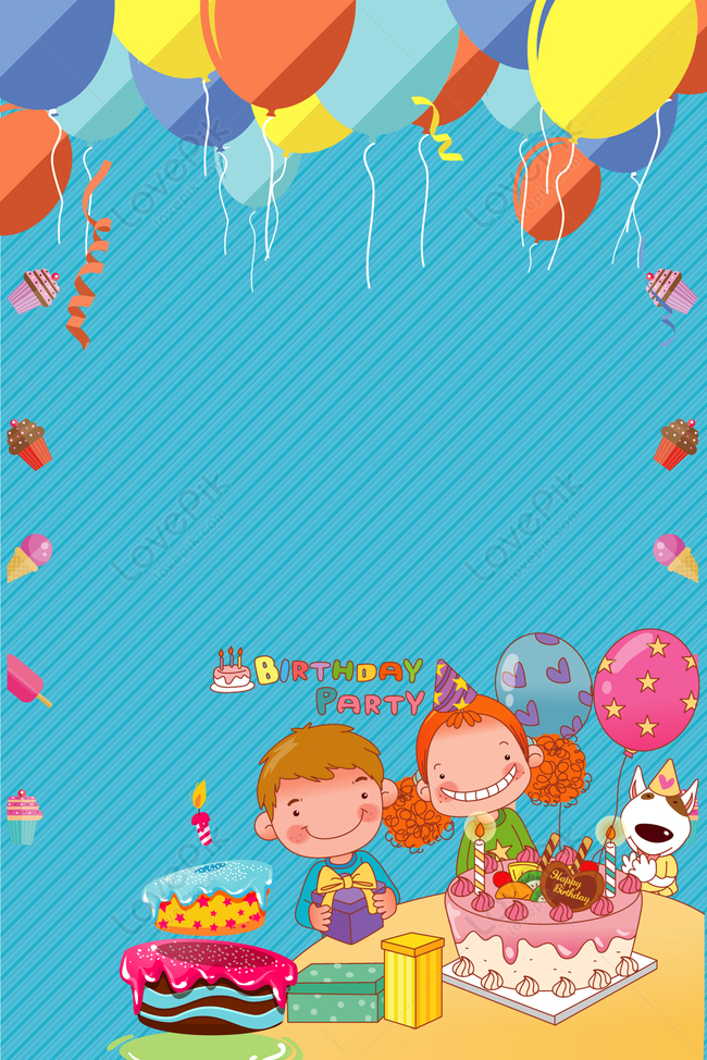 Childrens Birthday Party Invitation Download Free | Poster Background Image  on Lovepik | 605764056