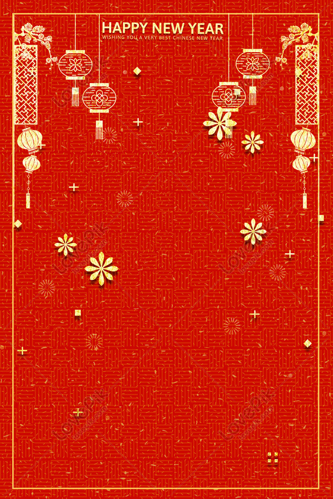 Chinese New Year Red Hot Stamping Theme Poster Download Free | Poster ...