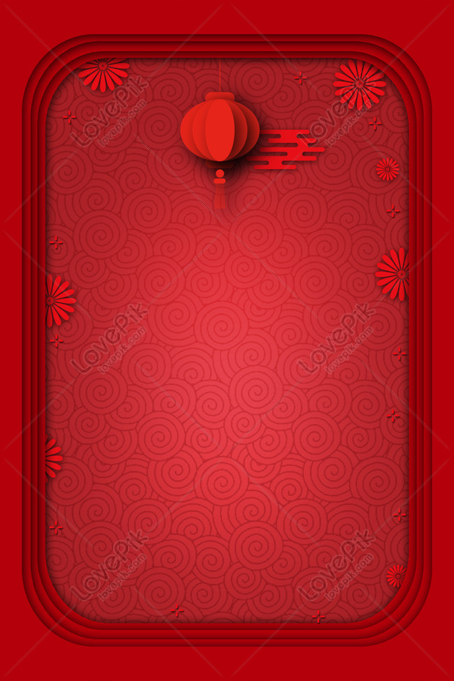 Chinese Style Red Lantern Cut Paper Border Poster Background Download Free  | Poster Background Image on Lovepik | 605817738