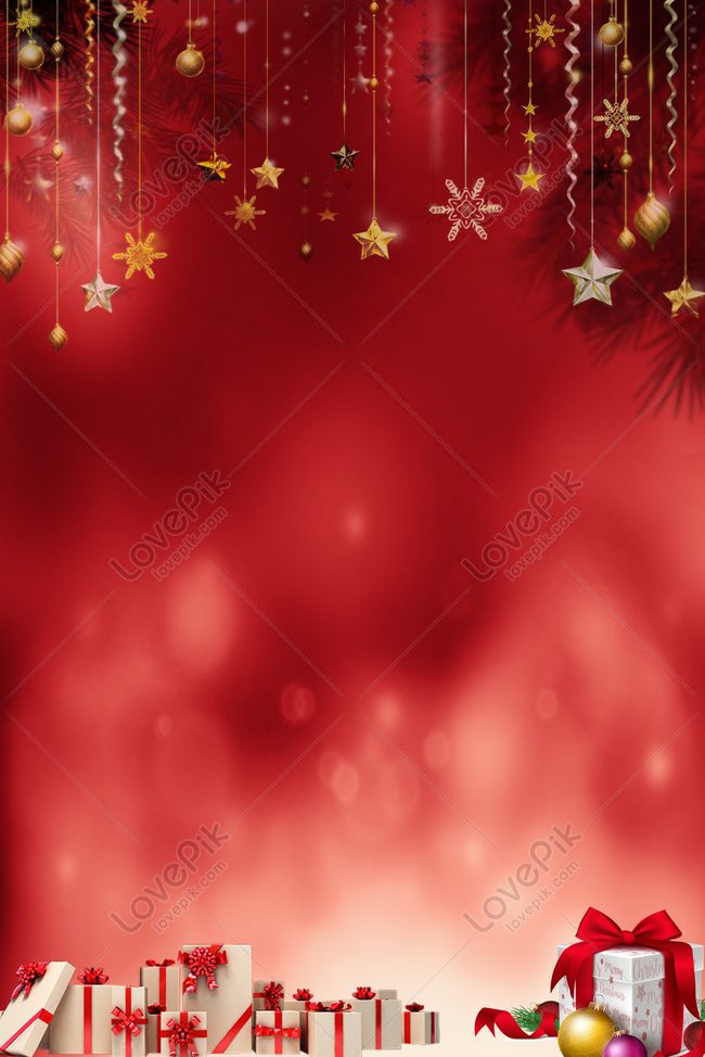 Christmas Dark Red Theme Background Material Download Free