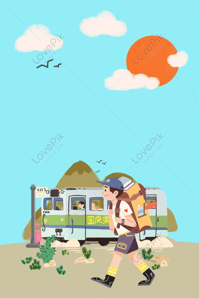 Color Cartoon Travel Illustration Background Download Free | Poster  Background Image on Lovepik | 605703037