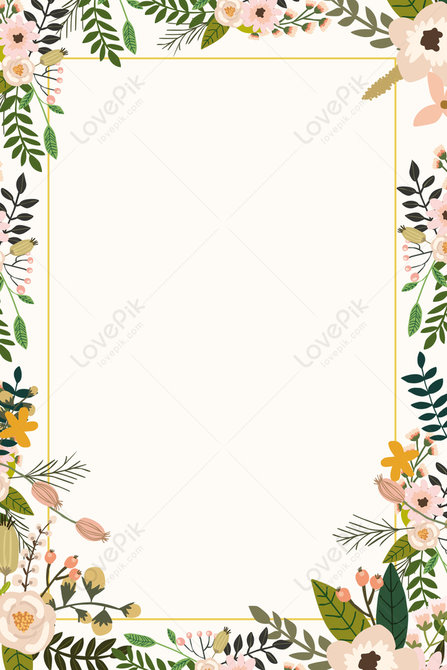 Color Plant Flower Border Background Poster Download Free | Poster  Background Image on Lovepik | 605660770