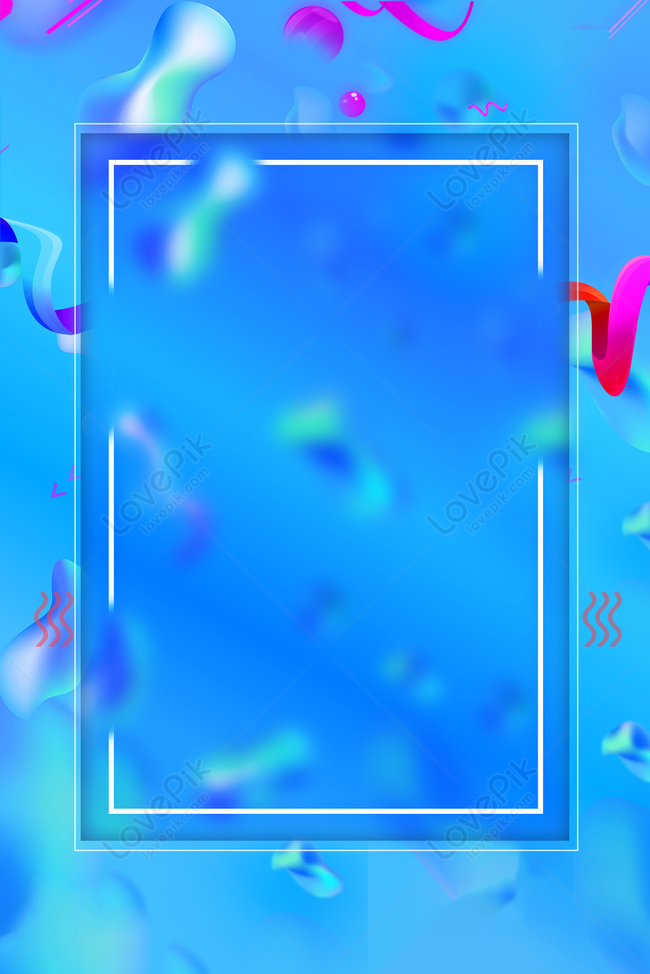 Colorful Water Drops Blue Background Download Free Poster Background Image On Lovepik