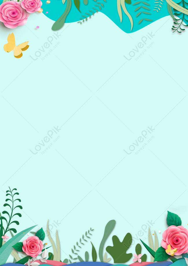Creative Paper Cut Stitching Flower Border Background Download Free |  Poster Background Image on Lovepik | 605806572