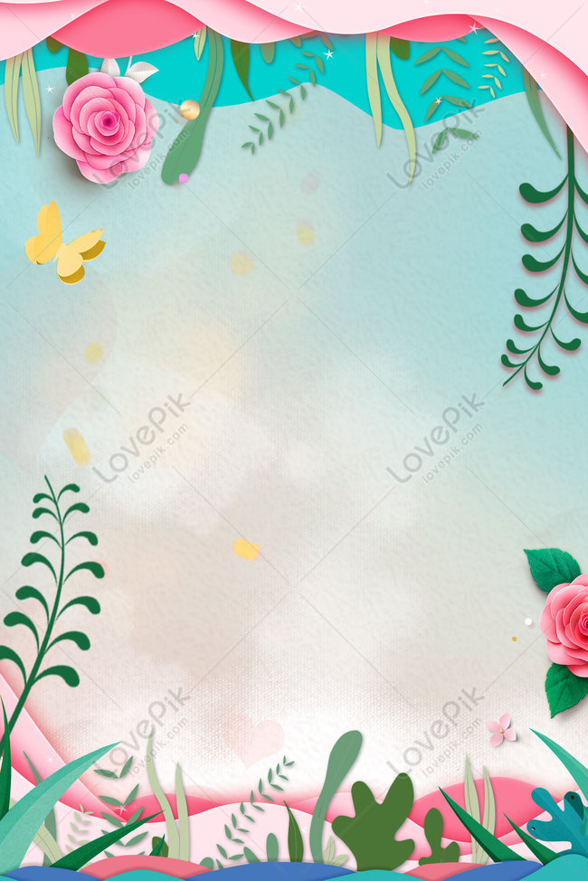 Floral Border Paper Cut Creative Background Synthesis Download Free |  Poster Background Image on Lovepik | 605807177