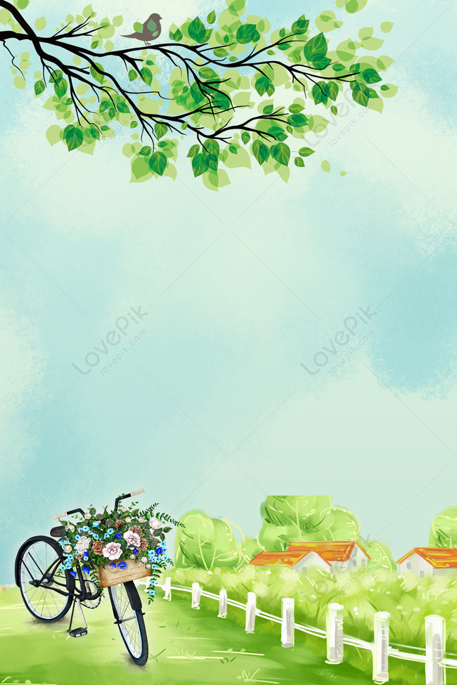 Fresh Minimalist Romantic Spring Spring Background Design Download Free ...