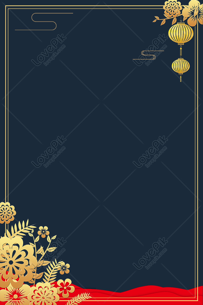 Golden Lantern New Year Theme Poster Border Download Free | Poster  Background Image on Lovepik | 605820726
