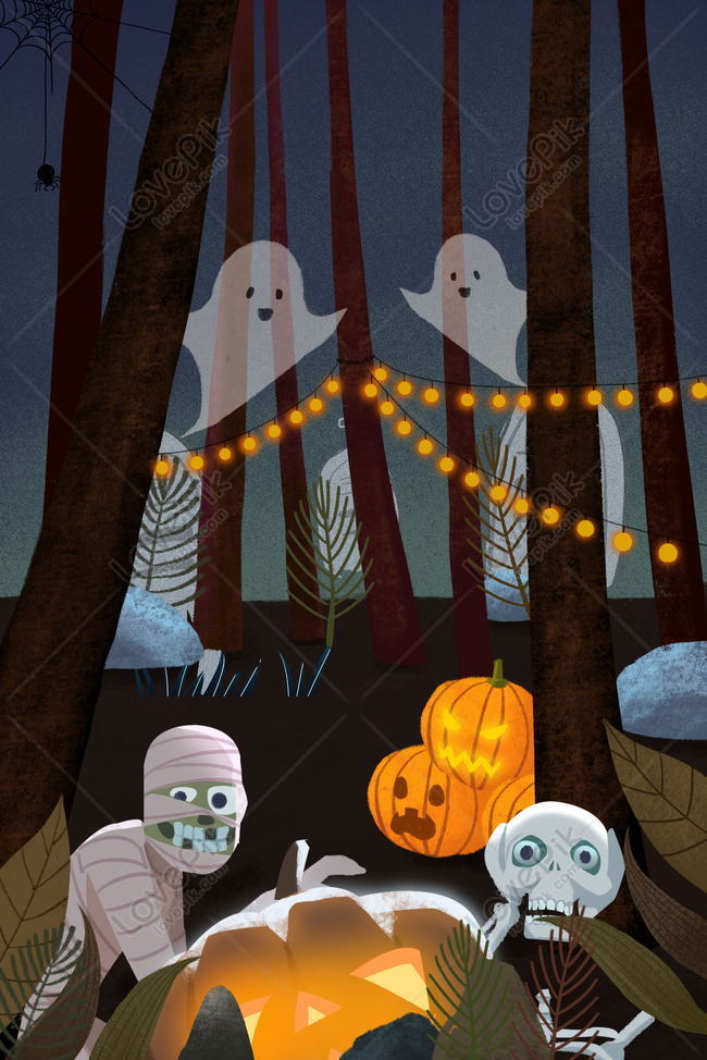 Halloween Horror Forest Mysterious Background Download Free | Poster  Background Image on Lovepik | 605737287