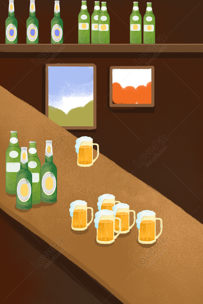 Hand Drawn Beer Bar Poster Background Download Free | Poster Background  Image on Lovepik | 605640006