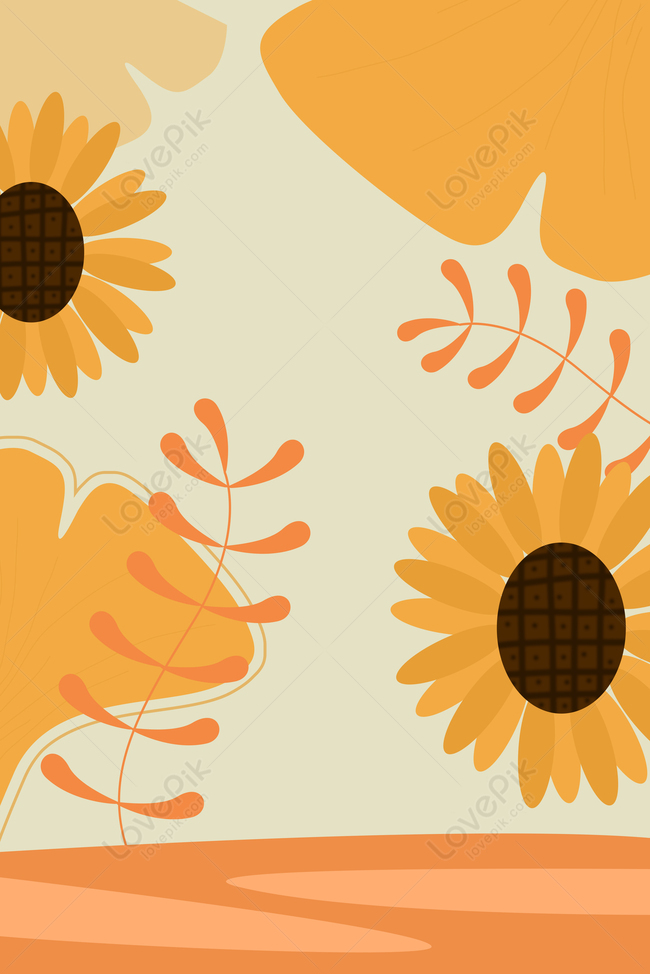 Hand Drawn Cartoon Sunflower Poster Background Download Free | Poster  Background Image on Lovepik | 605648893