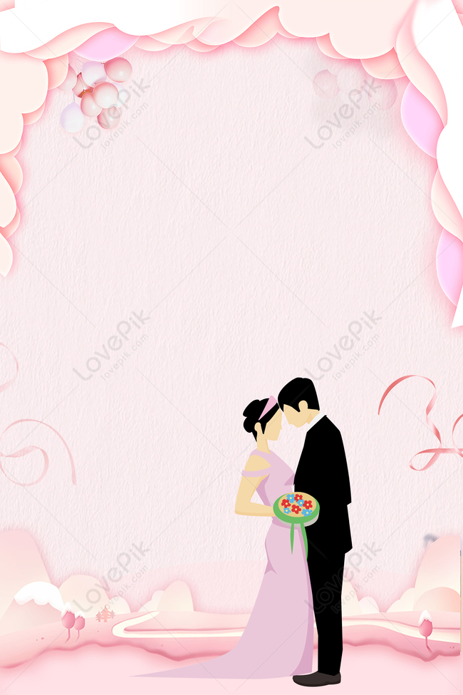 Hand Drawn Cartoon Wedding Invitation H5 Background Free Downloa Download  Free | Poster Background Image on Lovepik | 605662101