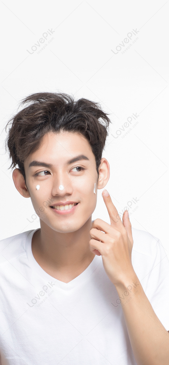 Handsome Boy Skin Care Cell Wallpaper Images Free Download on Lovepik |  400338334