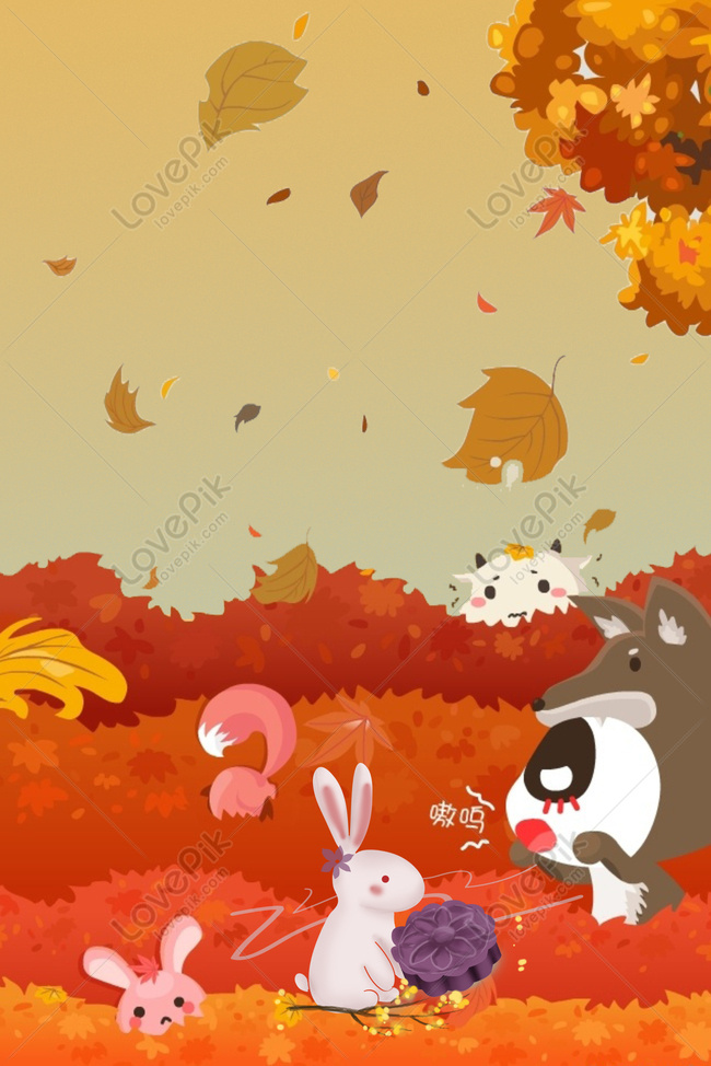 Hello September Autumn Forest Cartoon Story Illustration Download Free |  Poster Background Image on Lovepik | 605675981