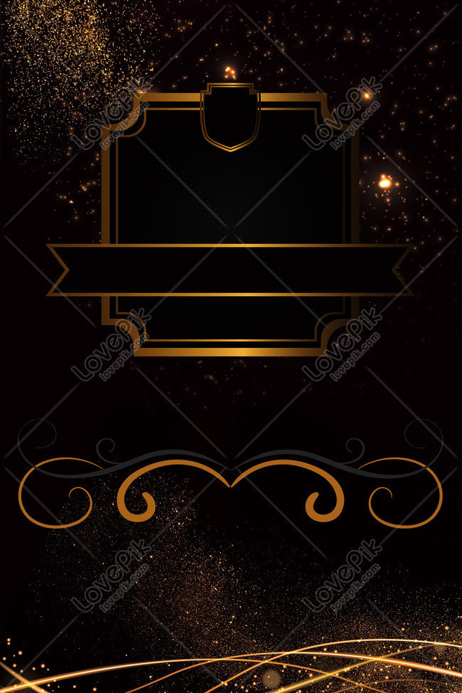 High End Atmospheric Black Gold Invitation Download Free | Poster Background  Image on Lovepik | 605717836