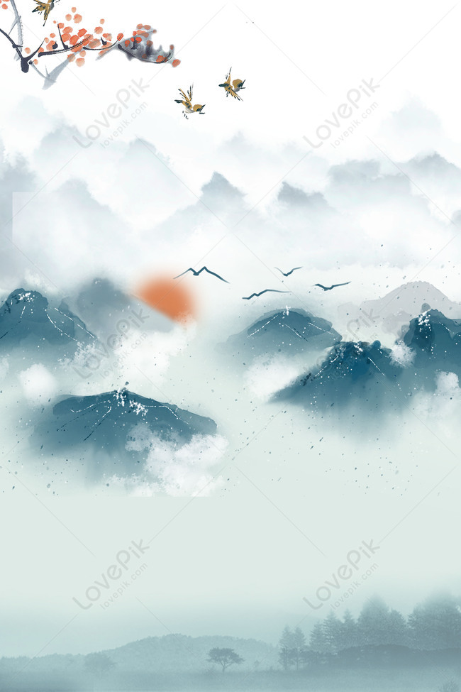 Free Vector  Watercolor chinese style background