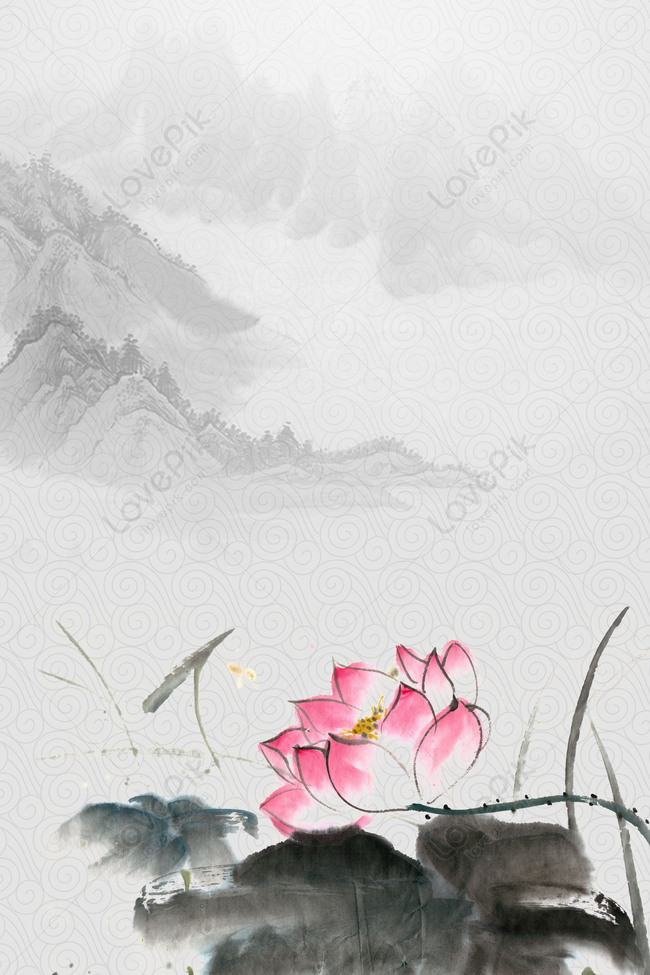 Hình Nền Mực Nền Phong Cảnh Cổ điển, HD và Nền Cờ đẹp hoa sen, mực, tranh phong  cảnh để Tải Xuống Miễn Phí - Lovepik