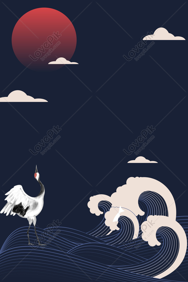 International Chinese Red Sun Wave Poster Download Free | Poster ...