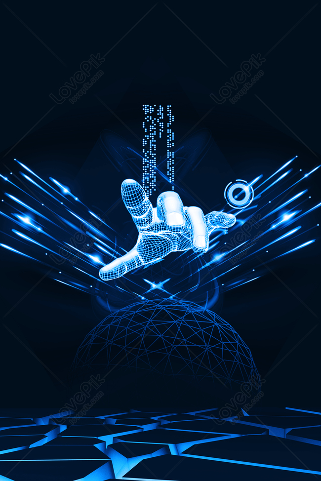 Internet Big Data Blue Technology Business Background Poster Download Free  | Poster Background Image on Lovepik | 605724559