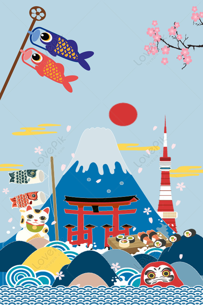 Hình Nền Nhật Bản Du Lịch Nền Phẳng Màu Xanh Quảng Cáo, HD và Nền Cờ đẹp nhật  bản, du lịch, màu xanh để Tải Xuống Miễn Phí - Lovepik