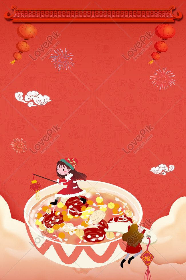 Laba Festival Cartoon Chinese Style Laba Porridge Poster Download Free ...