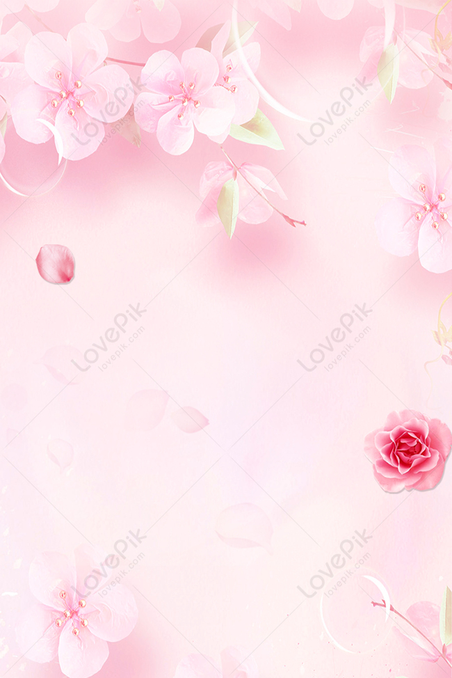 Literary Small Fresh Peach Flower Shading Background Poster Download Free |  Poster Background Image on Lovepik | 605805458