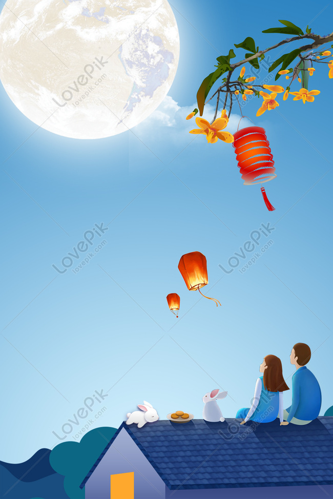 Mid-autumn Festival Festival Month Background Poster Download Free ...