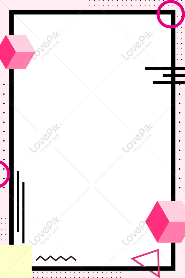 Minimalistic Geometric Border Cube Ring Poster Download Free | Poster ...