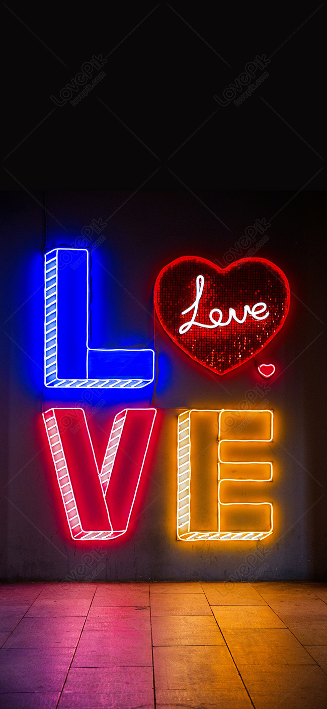 neon love backgrounds