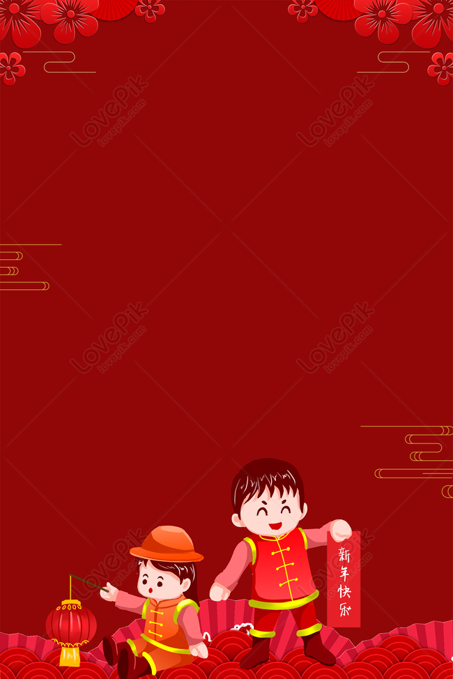 New Year Red Chinese Style Poster Background Download Free | Poster  Background Image on Lovepik | 605814176
