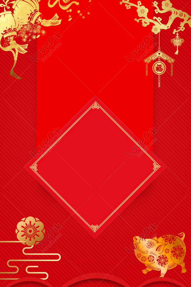 New Years Day Greeting New Year Red Poster Background Download Free |  Poster Background Image on Lovepik | 605760336