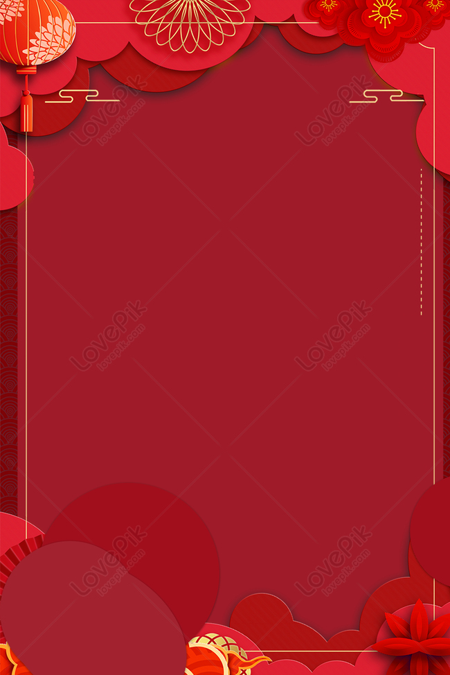 New Years Day Red Paper Cut Wind Poster Banner Background Download Free | Poster  Background Image on Lovepik | 605792731