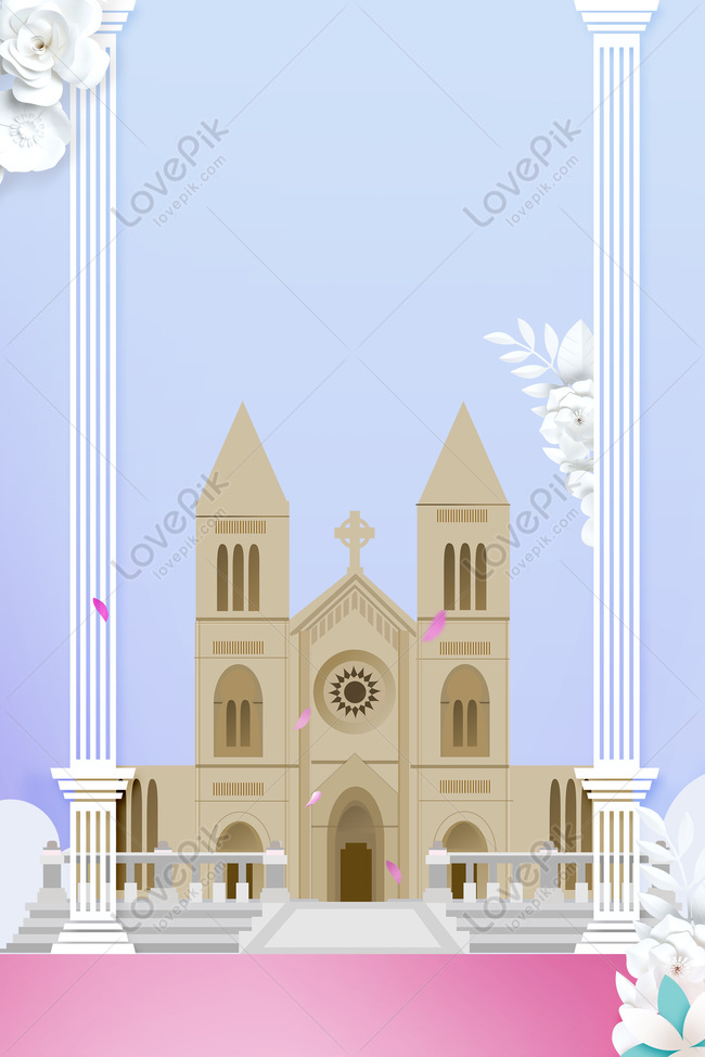 Paper Cut Wind Church Background Poster Download Free | Poster Background  Image on Lovepik | 605809903