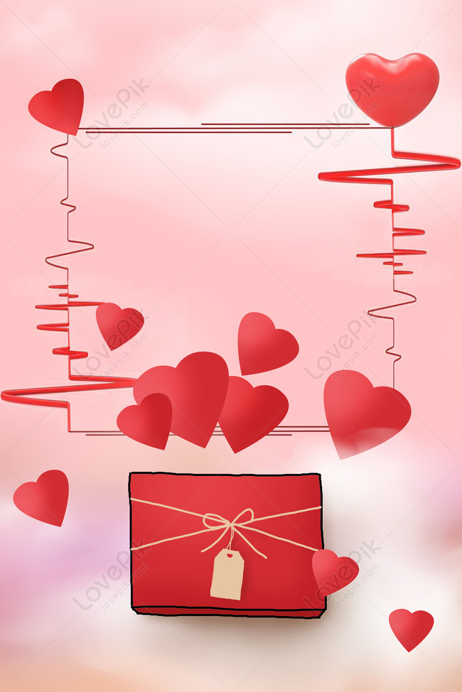 Pink Valentines Day Romantic Love Poster Background Download Free | Poster  Background Image on Lovepik | 605810175