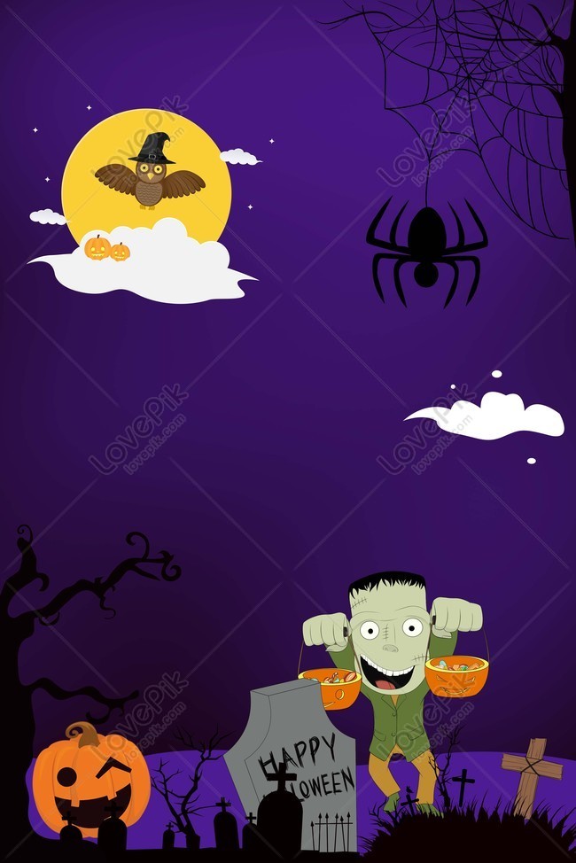 Purple Halloween Haunted House Event Background Download Free | Poster  Background Image on Lovepik | 605727255