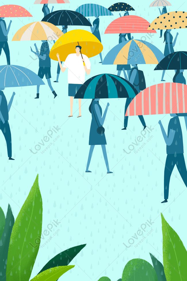 Rain Rain Season Gas Crowd Poster Background Download Free | Poster  Background Image on Lovepik | 605807850