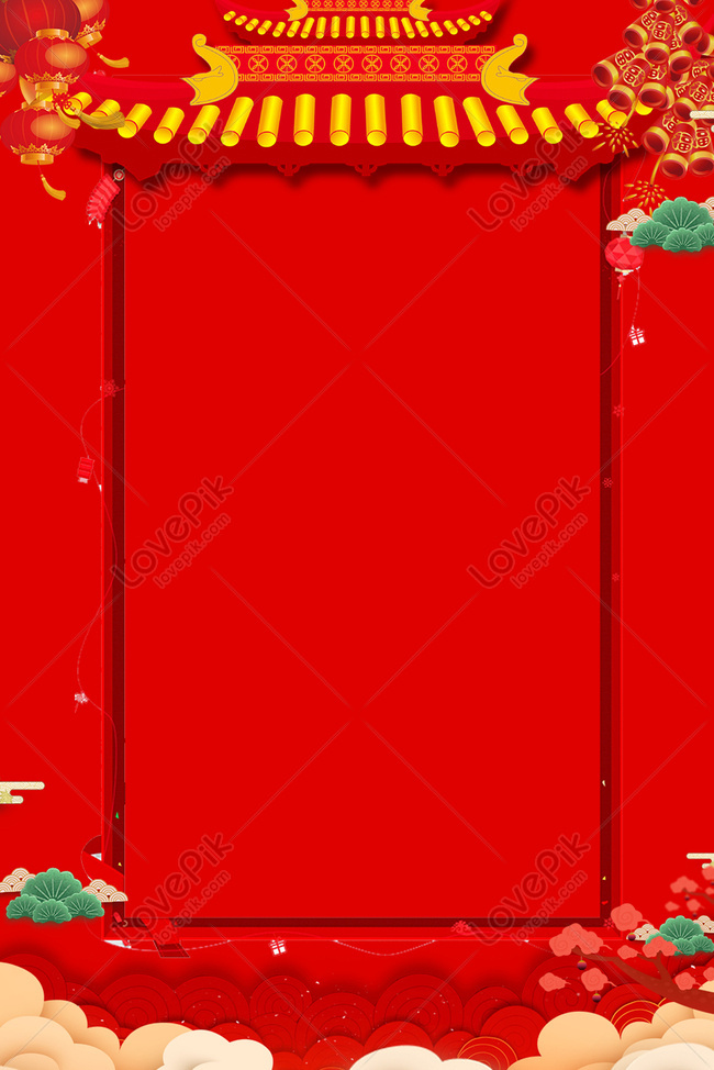 Red Festive Chinese New Year Theme Poster Download Free | Poster Background  Image on Lovepik | 605719156