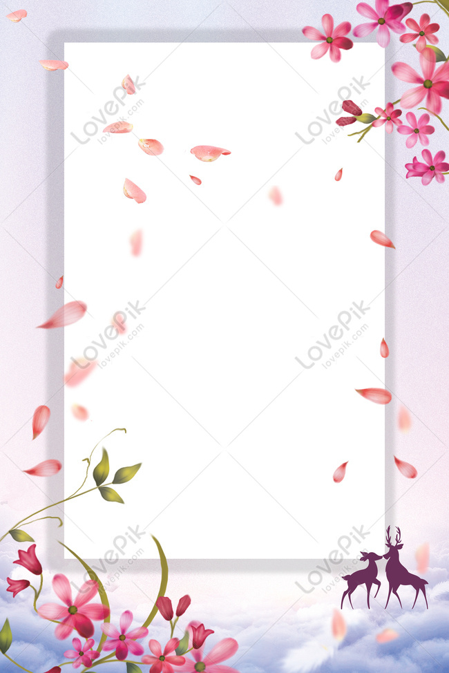Simple And Beautiful Flower Border Poster Background Download Free | Poster  Background Image on Lovepik | 605806430