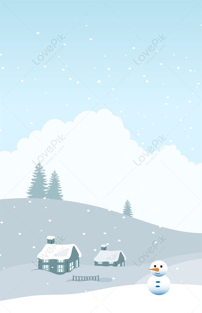 Simple And Beautiful Winter Snow Landscape Poster Background Download Free  | Poster Background Image on Lovepik | 605817189