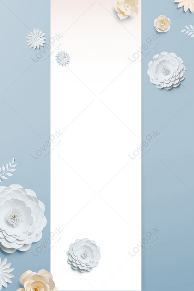 Simple And Elegant Blue Flowers Literary Invitation Download Free | Poster  Background Image on Lovepik | 605821895