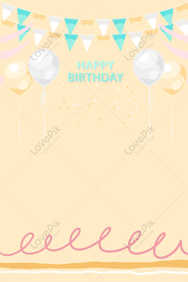 Simple Birthday Party Theme Poster Download Free | Poster Background Image  on Lovepik | 605768564