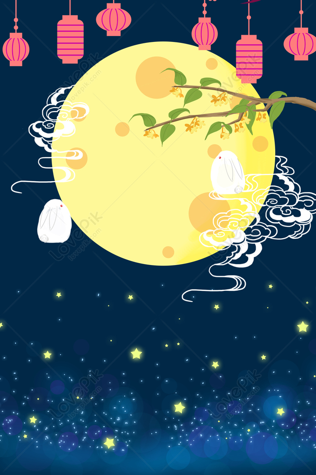 Simple Cartoon Mid Autumn Festival H5 Background Download Free | Poster  Background Image on Lovepik | 605646544