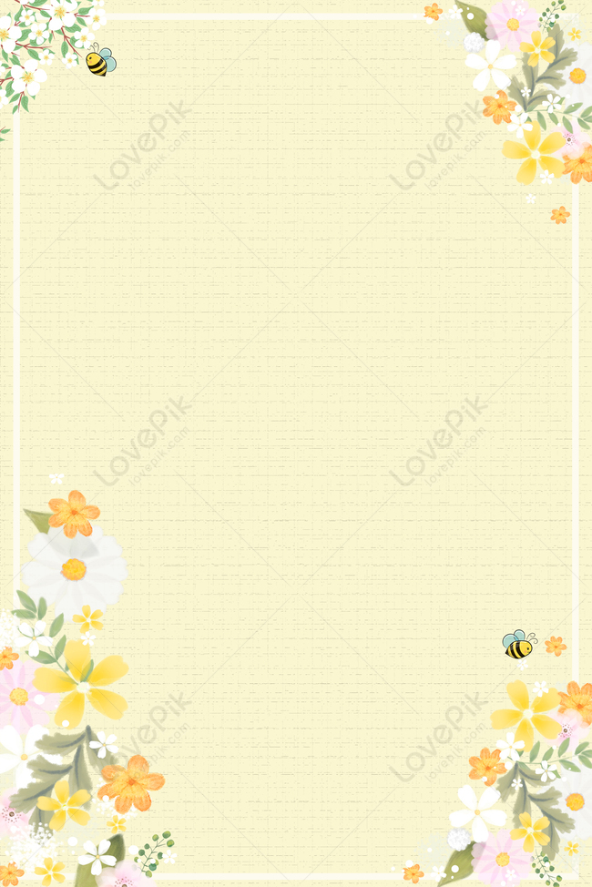 Simple Fresh Flower Border Background Download Free | Poster Background  Image on Lovepik | 605806364