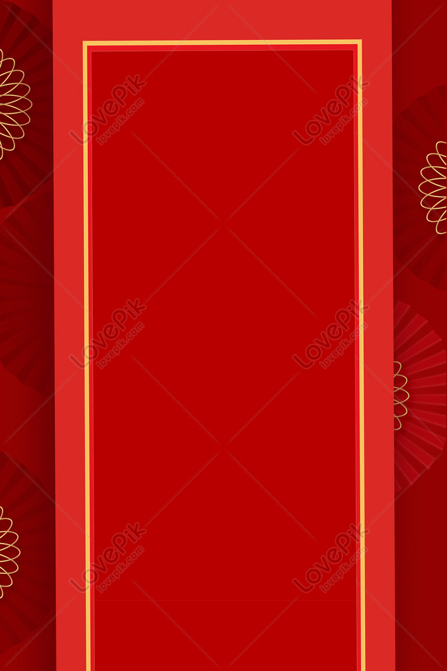 Simple Red Festive Border Universal Background Material Download Free ...