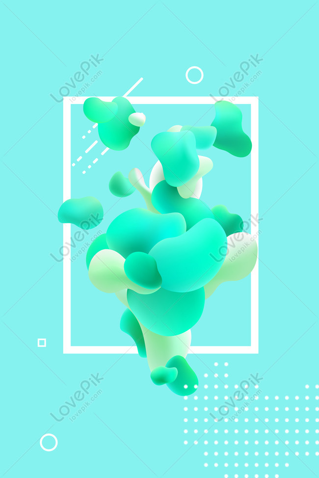 Simple Small Fresh Flat Liquid Abstract Background Poster Download Free ...