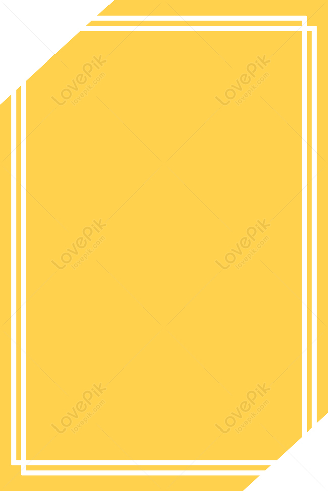 Simple Solid Color Geometric Border Poster Yellow Background Download Free  | Poster Background Image on Lovepik | 605761073